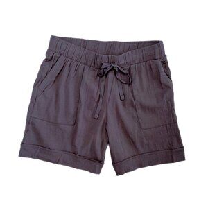 NEW 2XL LuLaRoe Jessica Patch Pocket Short Draw String Linen Elastic Waist Gray